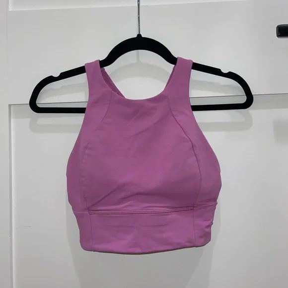Lululemon Free to be Serene Pink/Purple High Neck Sports Bra - Size 4 (C/D cup) - Picture 6 of 6